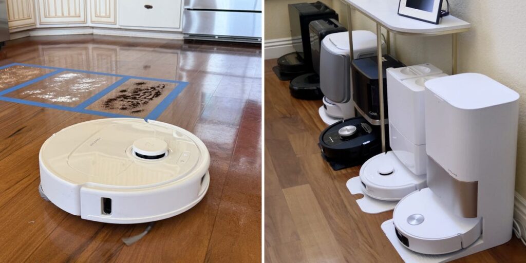 Best robot vacuum for kitchen 2025 cleaning hardwood and tile floors with crumbs and spills