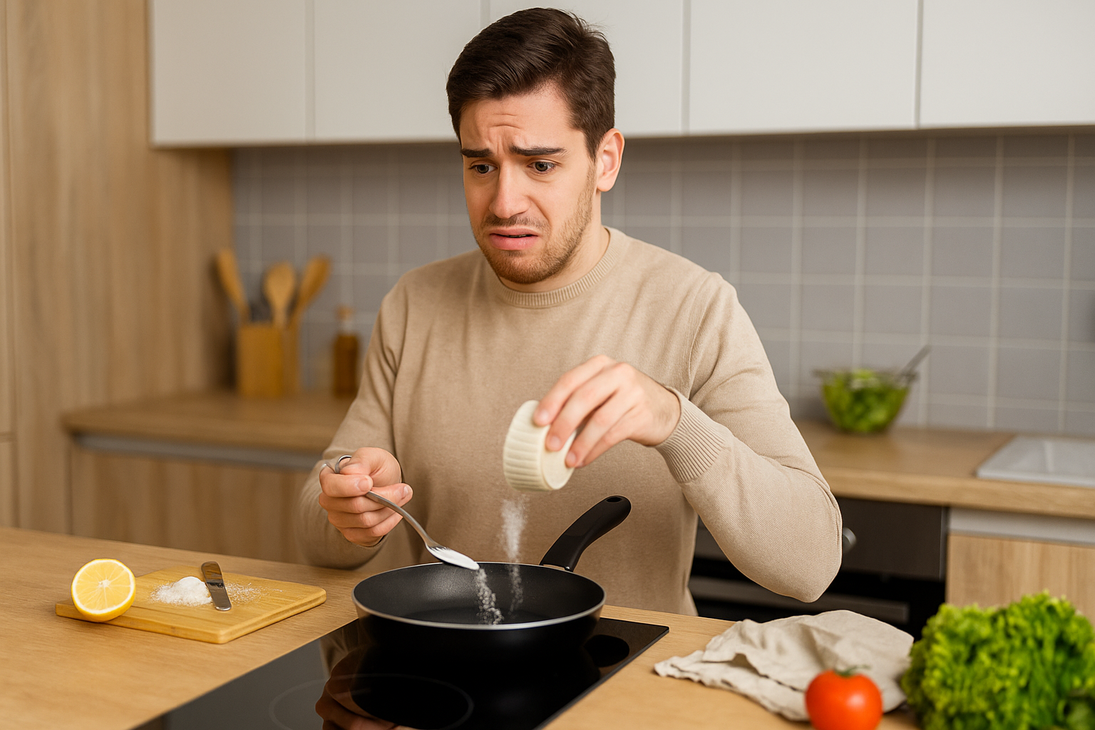 Cook accidentally oversalts dish and looks for how to fix salty food.