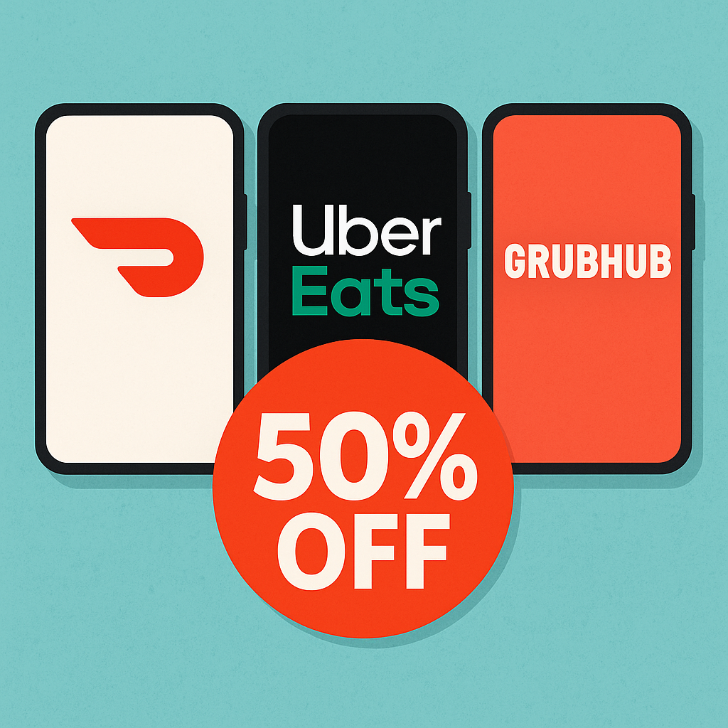 Best food delivery offers 2025 – save big with DoorDash, Grubhub, Uber Eats deals.
