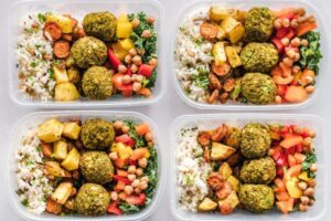 Meal prep hacks with neatly packed containers for the week.