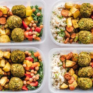 Meal prep hacks with neatly packed containers for the week.