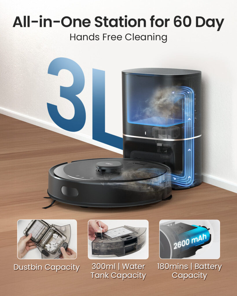 Robot vacuum smart mapping and zone control feature for targeted kitchen cleaning