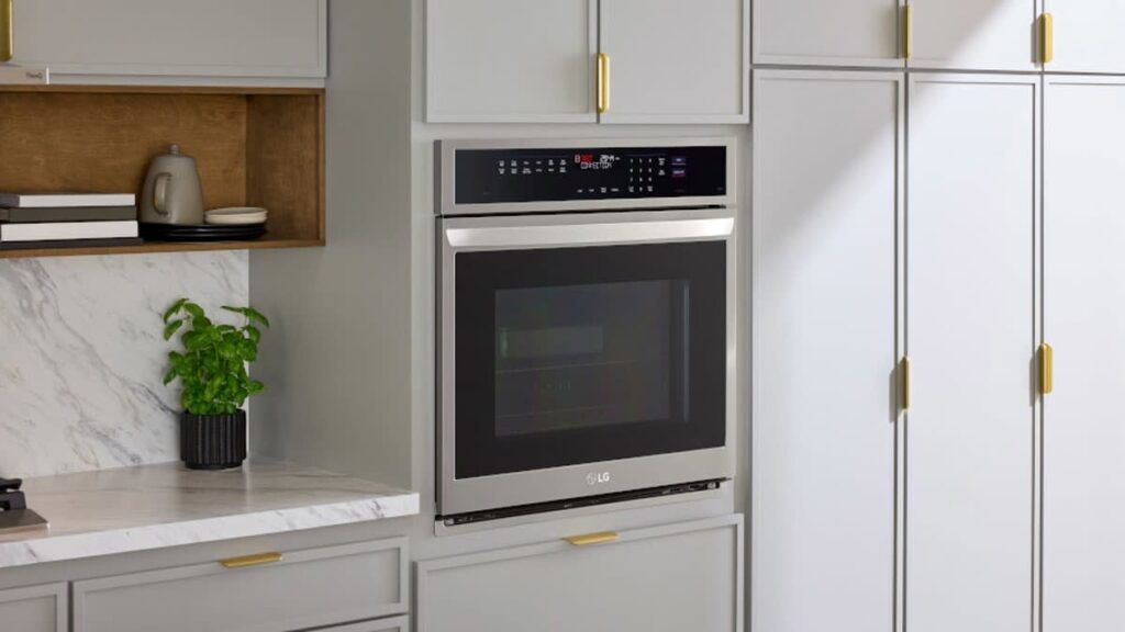 Smart wall oven 2025 GE Profile and Samsung models with digital display